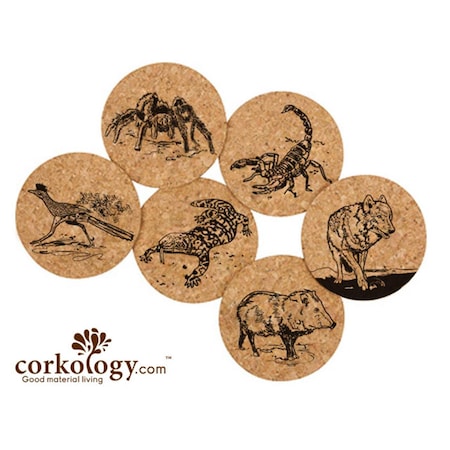 Southwest Animals Cork Coaster Sets